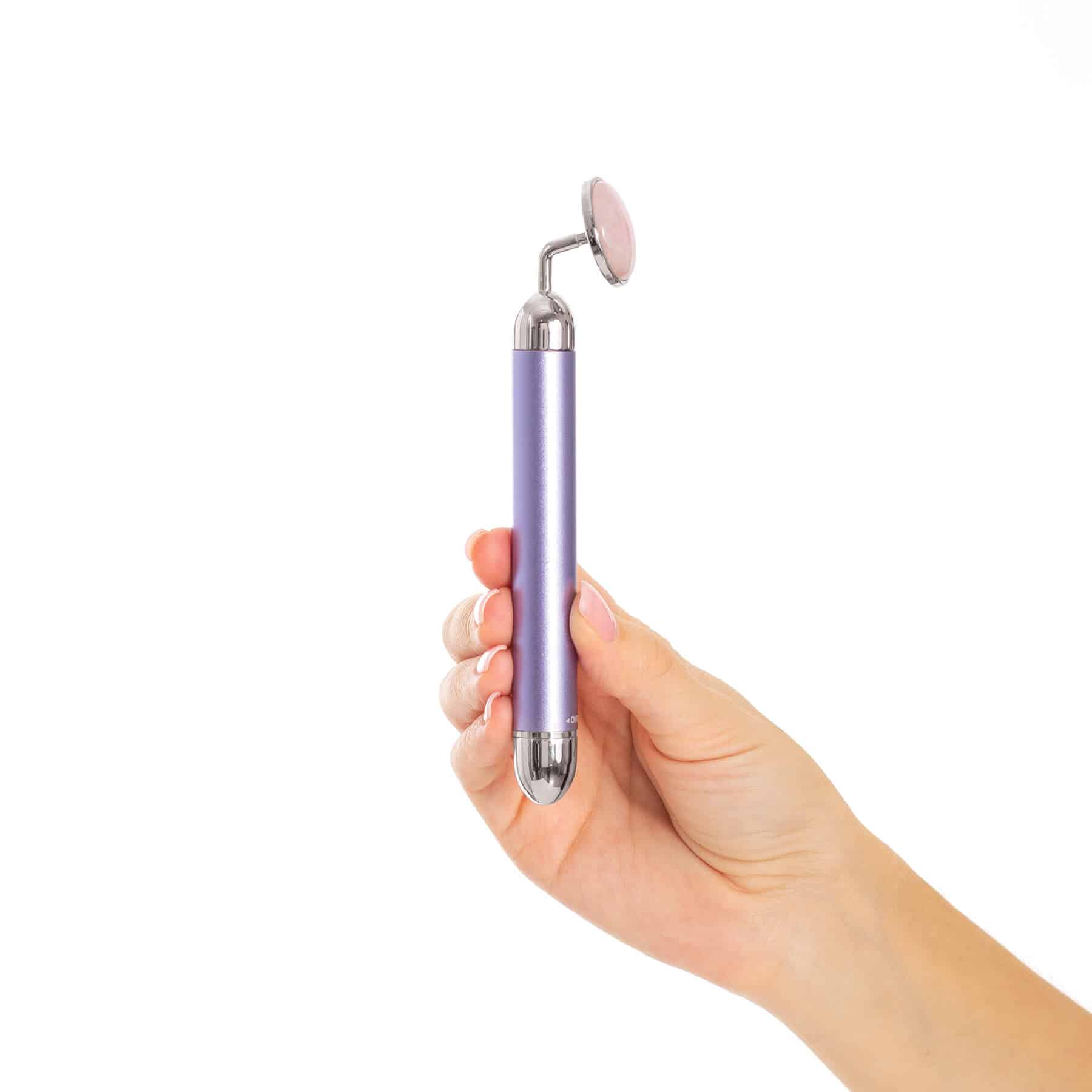 Rose Quartz Vibrating Facial Massager Plum Beauty