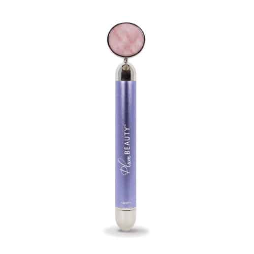 Facial Vibration Massager Rose Quartz Stone Plum Beauty