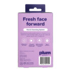 Plum beauty facial cleansing system packaging back view